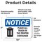 Signmission Place All Trash In The Proper Container, 10 in W x Rectangle, Vinyl Decal OS-2PACK-NS-D-710-L-16344 - alternate 2